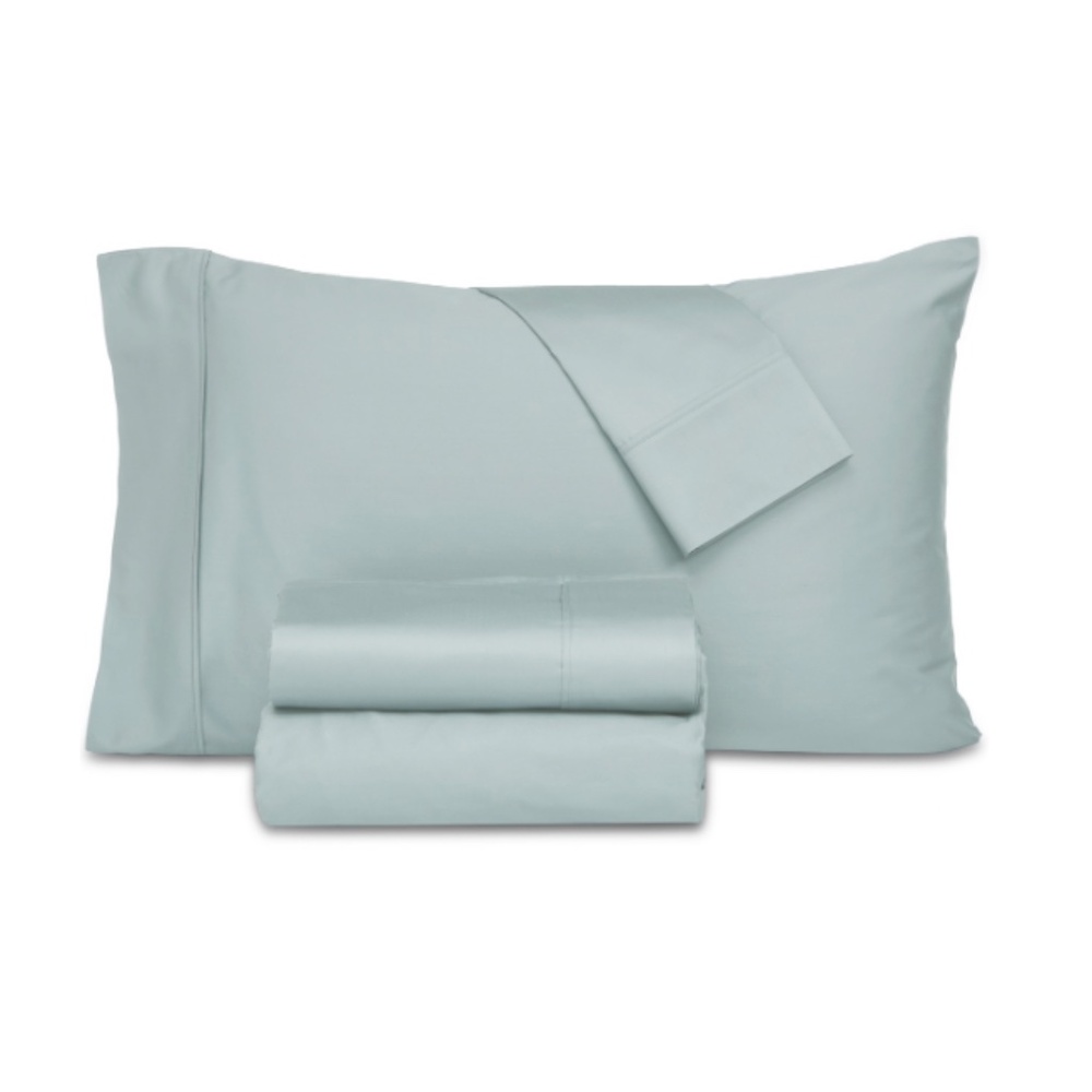 Everyday Home Trident 300 Thread Count 100% Cotton 4-Pc. Sheet Set, King - Aqua